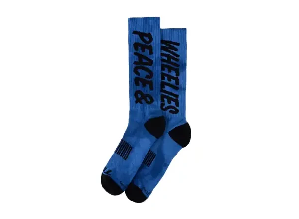 Troy Lee Designs Performance Peace & Wheelies ponožky Cobalt vel. S/M (EU 38-42)