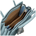 Módní dámská koženková kabelka do ruky Armin, světle modrá