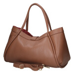 Luxusní kožená kabelka do ruky Valentina, hnědá