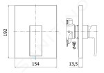 PAFFONI - Level Baterie pod omítku pro 1 spotřebič, chrom LESBOX010CR