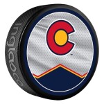 Inglasco / Sherwood Puk Colorado Avalanche Reverse Retro Jersey Souvenir Collector Hockey Puck