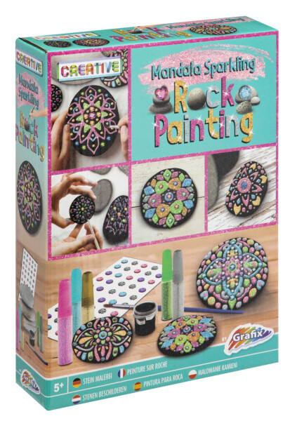 Malování na kamínky - Třpytivá Mandala - Craft Creative