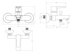 JIKA - Ponta Style Vanová baterie, chrom H3212H70044001
