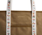 Rifle Paper Co. Nákupní taška Carry All Ditsy Dahlia, hnědá barva, textil