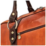 Luxusní cestovní kožená taška Deminar, koňaková/hnědá