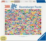 RAVENSBURGER Puzzle 387 psů 1 kočka XXL