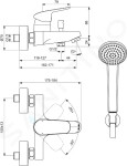 IDEAL STANDARD - CeraFlex Vanová baterie s příslušenstvím, chrom B1722AA