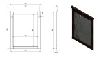 SAPHO - CROSS zrcadlo v dřevěném rámu 60x80cm, buk CR311