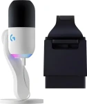 Logitech G Yeti GX Dynamic RGB bílá + Litra Glow / Herní mikrofon / Lightsync / USB