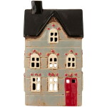 Ib Laursen Keramický svícen Nyhavn Red Door, modrá barva, keramika
