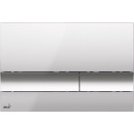 ALCADRAIN Renovmodul - předstěnový instalační systém s chromovým tlačítkem M1721 + WC MEXEN LENA ČERNÁ Rimless + SEDÁTKO AM115/1000 M1721 ME01