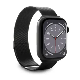 Puro Milanese černá / Řemínek pro Apple Watch / 42/44/45/49 mm (PUMILAW44BLK)