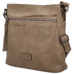 Trendy dámská koženková crossbody kabelka Westa, taupe new