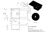 Granitový dřez Reginox Bari 10, R40324, Nero Black R40324