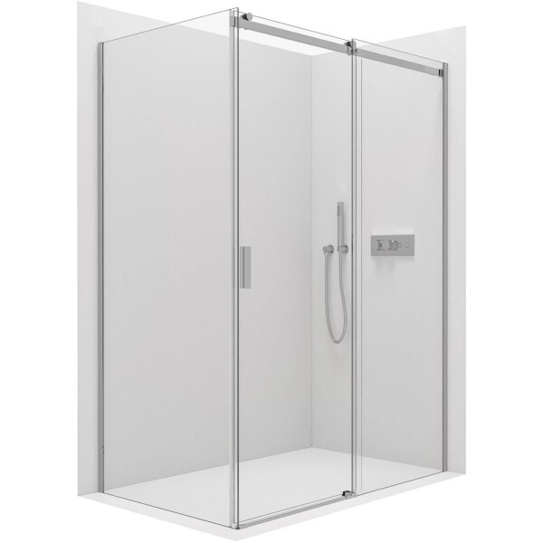 CERANO Sprchový kout Santoro L/P - 6 mm - chrom, transparentní sklo - 140x70x195 cm - posuvný