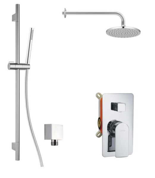 Kielle - Vega Sprchový set s baterií pod omítku, pro 2 spotřebiče, s příslušenstvím EcoSpare a tělesem, chrom 20618SP60
