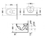 DURAVIT - Architec Závěsné WC, bílá 2546090064