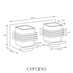 CERANO - Nástěnný/Samolepící držák na zubní kartáčky a kelímky Lero - chrom CER-479776