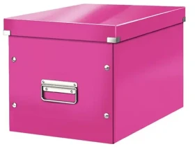 Leitz Click&Store, Čtvercová krabice velikost L (A4), růžová (61080023)