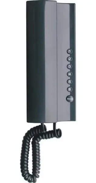TESLA Elegant antracit / Domácí telefon / pro systém 2-BUS / 7 tlačítek / regulace hlasitosti (4FP 211 03.212)