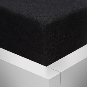 Stanex Froté napínací prostěradlo černé ROZMĚR: (š/d/v) 90 x 200 x 20 cm, Barva: ČERNÉ