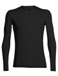 Pánské merino triko ICEBREAKER Mens Anatomica LS Crewe, Black velikost: XXL