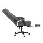 Kancelářské křeslo, tmavě šedá látka, synchronní mechanismus, podnožka