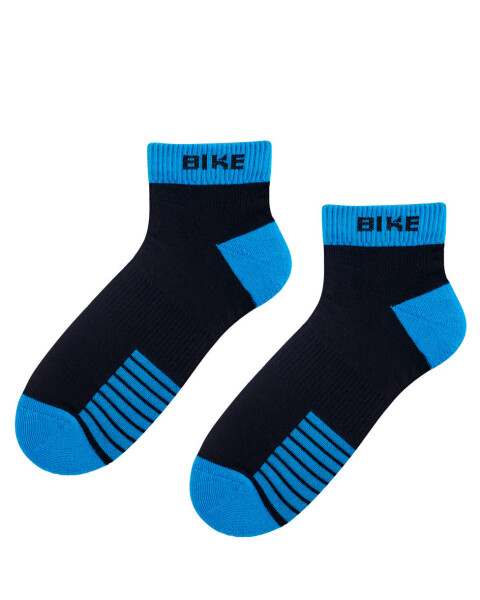 Ponožky Bratex D-901 černá/tyrkysová