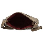 Módní dámská koženková crossbody kabelka Oresta, tmavě béžová