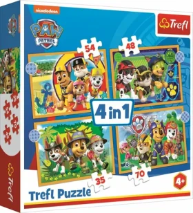 Trefl - Puzzle - Tlapková patrola: Prázdniny 4v1