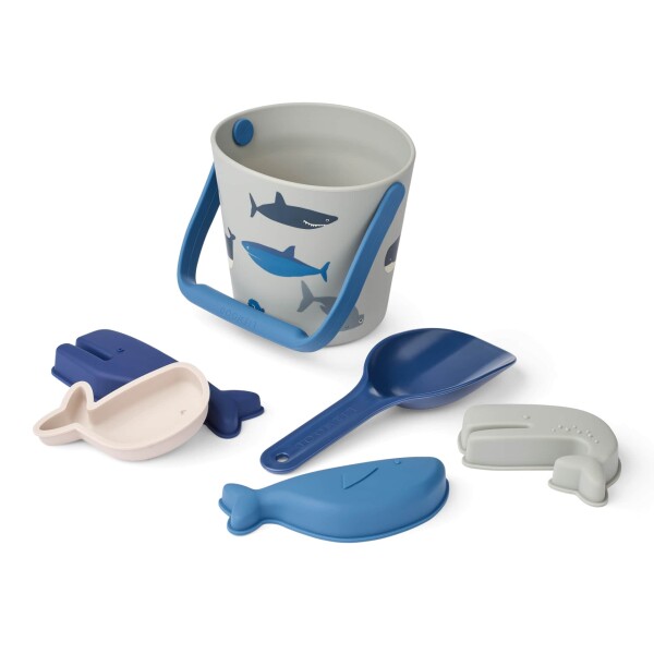 LIEWOOD Hračky na písek Gilma Shark, modrá barva, plast
