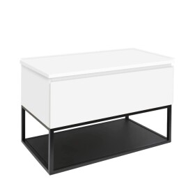 Koupelnová skříňka s krycí deskou SAT B-Way 99x57x45 cm bílá lesk BWAY100WDESK BWAY100WDESK