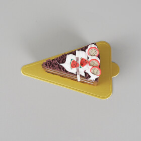 Cake star Podložka pod minidezerty zlatá trojúhelník 11,8 x 7,8 cm