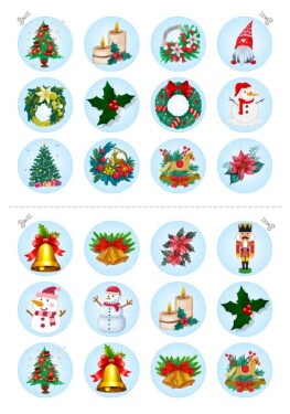 Obrázek Jedlý papír Vánoce Barevné