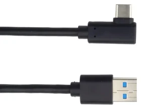 PremiumCord Kabel USB-C 90° - USB 3.0 A černý / Kabel / USB 3.0 / 2 m (ku31cz2bk)