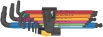 WERA 950/9 Hex-Plus Multicolour Imperial 2 Sada zástrčných klíčů / palcová / BlackLaser / 9 dílný (05022640001)
