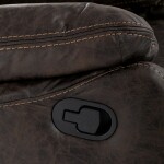 TV a relaxační křeslo s manuálním ovládáním, potah coffee látka v dekoru vintage