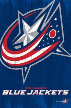 Trends NHL Plakát Columbus Blue Jackets Team Logo Cut