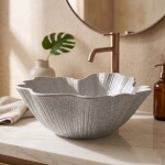REA - Umyvadlo na desku Flower Grey REA-U7885