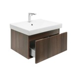 Koupelnová skříňka s baterií a umyvadlem SAT Evolution 1 58x30x44,8 cm ořech mat SATEVO60NAU1B SATEVO60NAU1B