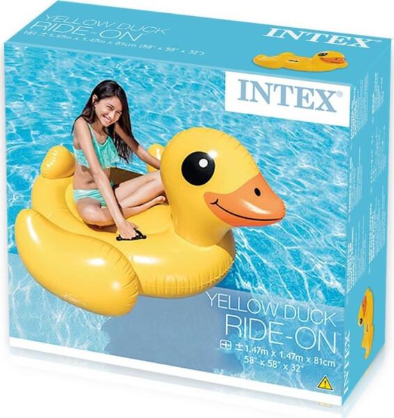 Lehátko kačenka s úchyty nafukovací 160x118cm v krabici 27x24x11cm - Alltoys Intex