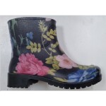 Holínky Realpaks dámské fialové květy BGP-6/2