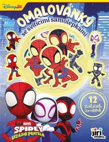 Omalovánky se svítícími samolepkami Spidey