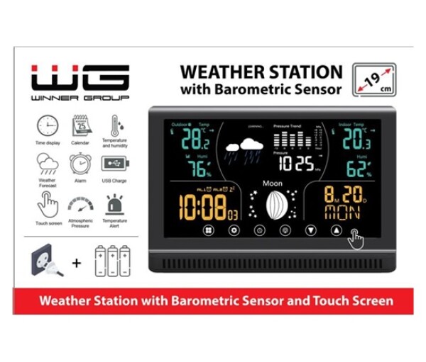 WG - Meteostanice WG3 s venkovním čidlem, černá EDF_819023