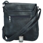 Stylová dámská koženková crossbody kabelka Haidi, tmavě modrá