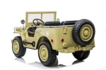Mamido Dětský elektrický Jeep Willys 24V 4x4 třímístný béžový