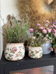 Chic Antique Keramický obal na květiny Fraises Ø 9,5 cm, multi barva, keramika