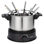 Severin FO 2470 nerez-černá / Fondue sada / 1500W / 1,4l / pro 8 osob (2470)