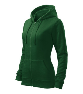 Trendy Zipper mikina dámská lahvově zelená XS