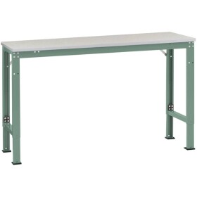 Manuflex AU8031.0001 Pracovní Přístavný stůl univerzální speciální s Melaminplatte, Šxhxv = 1250 x 800 x 722-1022 mm šedá, zelená